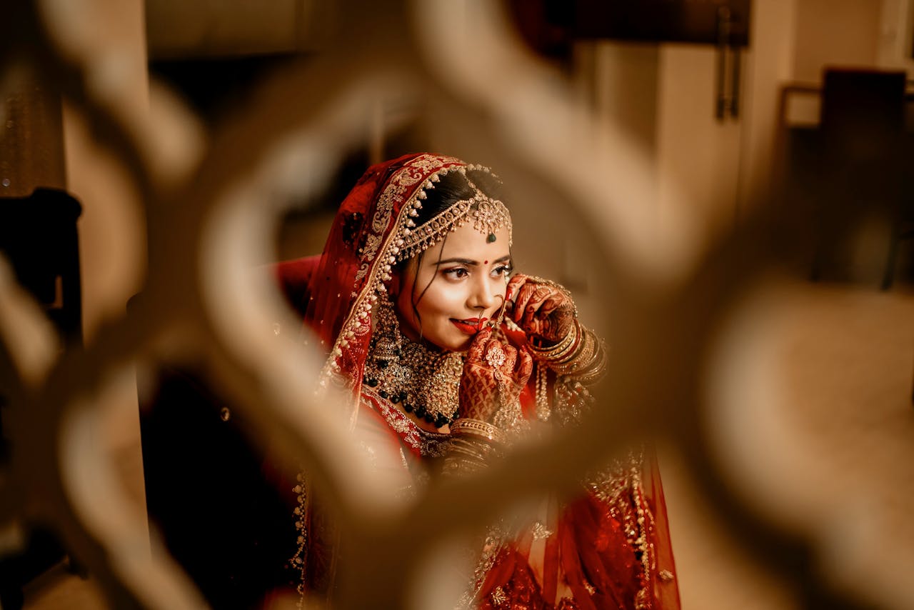 Woman Wearing Red and White Hijab